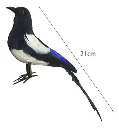 Urraca-pájaro De Imitación, Modelo De Pluma 21cm