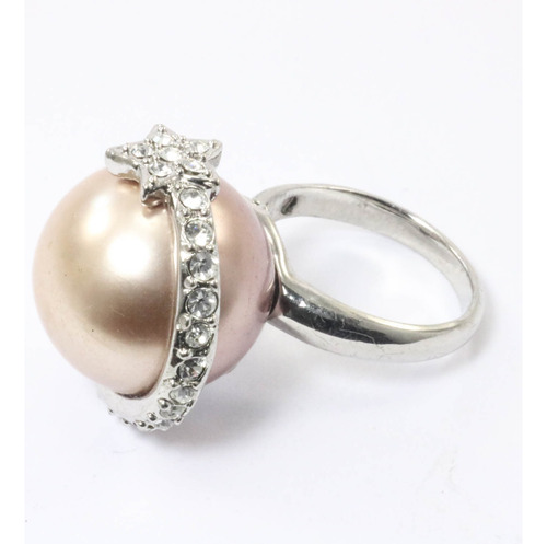 Anillo Perla Con Strass