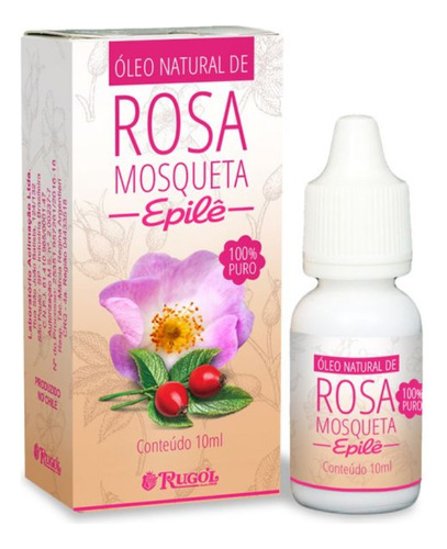 Óleo Natural Rosa Mosqueta Epilê 100% Puro 10ml Rugol 