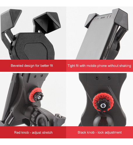 Soporte Para Teléfono Alnum Bike Con Botón Retráctil Para 4-