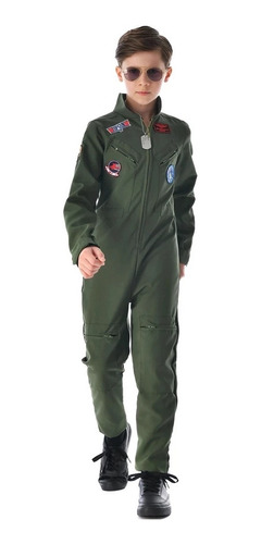 Disfraz De Aviador Infantil Top Gun Para Fiesta De Halloween