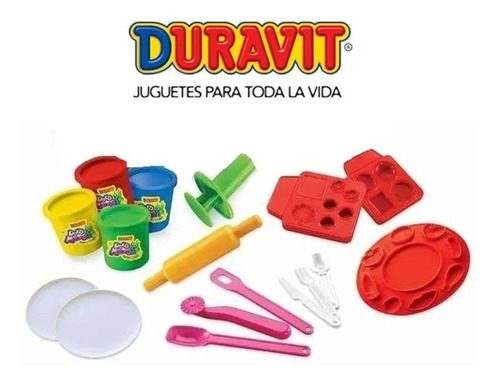 Imagen 2 de 7 de Juego De Masas Infantiles Pizza Party - Dura Masa Duravit
