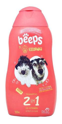 Pet Society Shampoo Para Cães E Gatos 2 Em 1 Beeps 500ml