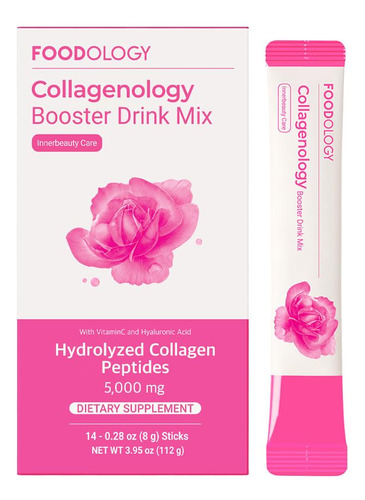 Foodology Collagenology Booster Drink Mix (paquete De 1, 14 