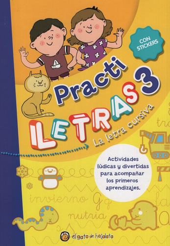 Libro Letras 3 - Practi - La Letra Cursiva Con Stickers - Ma