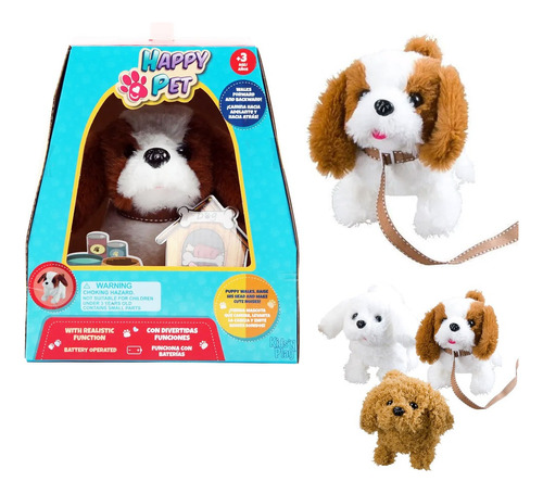 Mascota Interactiva Happy Pet Camina Y Ladra 