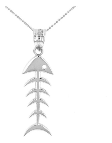 Collar Con Colgante De Esqueleto De Huesos De Pescado De Pla