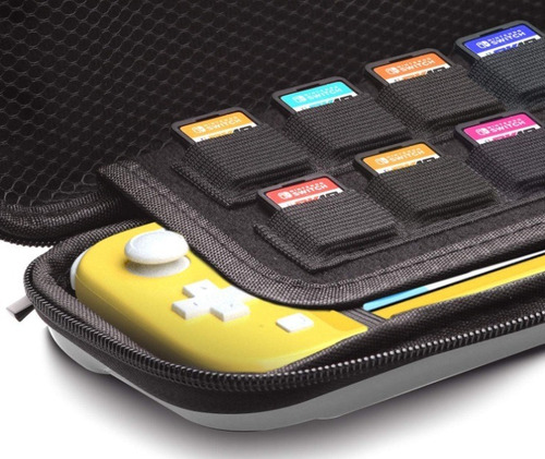 Case Nintendo Switch Lite Bolsa Estojo Premium Alça Mão Cor Cinza