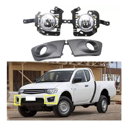 Kit Neblinero Mitsubishi L200 2009 Al 2015 Completos