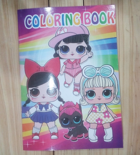 Libros De Colorear Con Stickers Lol Paw Patrol Cotillón X 12