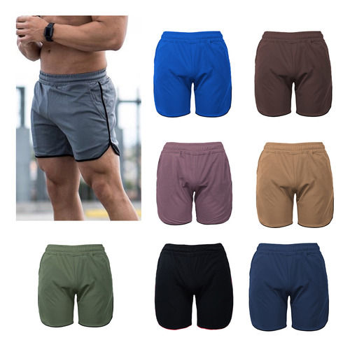 Pantalones Cortos Deportivos Con Bolsillos Para Correr, Gimn