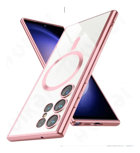 Funda Para Samsung S23ultra S23 Ultra Protector Lente Rosa S23 Ultra