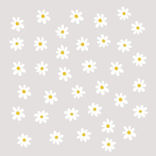 Calcomanías De Pared De Margaritas Blancas Pegatinas Margari