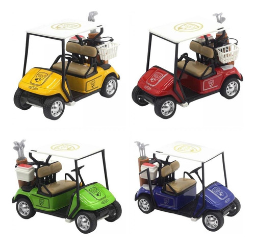 4 Uds Carrito De Golf Vehículos Juguete Aleación Push And