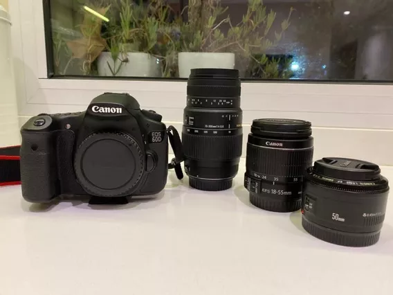 Canon Eos 60d + 50mm + 18-55mm + 70-300mm + Flash 430