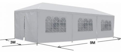 Carpa Para Eventos 10x30 Pies 6 Paredes Con Ventanas Y 2