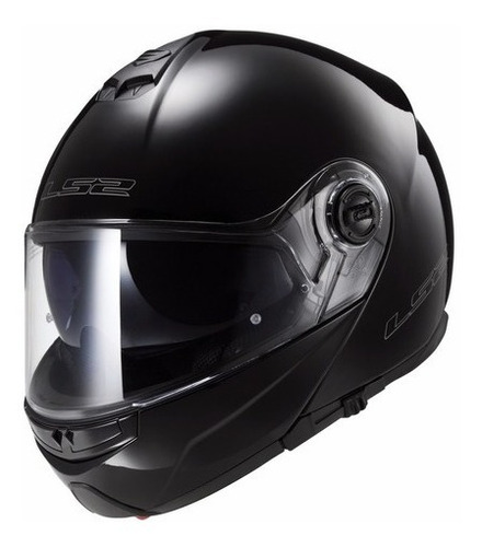 Casco Rebatible Ls2 325 Strobe Solid Negro Floni Motos