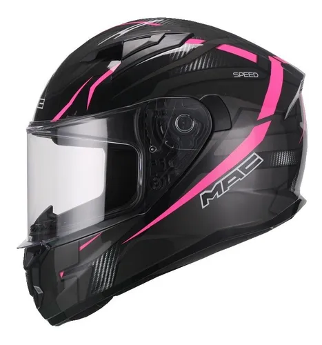 Casco Integral Mac Speed Riot Pink Dama Mujer Moto Delta