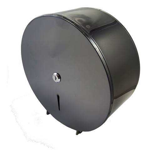 Porta Papel Higienico Rolo Aço Inox Titanium Black 500metros