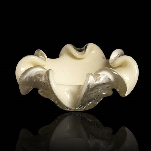 Imagem 1 de 4 de Centro Cristal Murano Perola 22x10cm Sao Marcos 12x