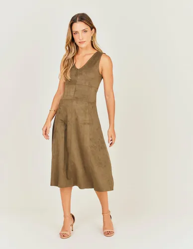 Vestido suede sale mercado livre