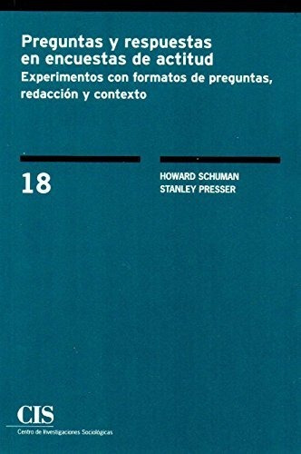 Libro Preguntas Y Respuestas En Encuestas De Actit  De Autor