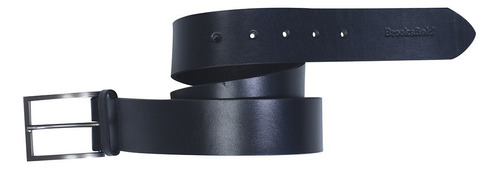 Cinturon Hombre Cuero Natural Metal Brooksfield Moda Cc1038 Color Negro Diseño De La Tela Liso Talle 105