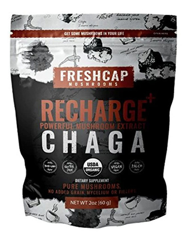 Recharge- Chaga Polvo De Extracto De Seta  usda Orgánico