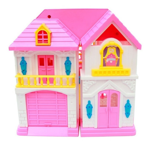 Imagem 2 de 6 de Casinha Infantil De Boneca Lar Doce Lar Luz Som C/ 15 Peças