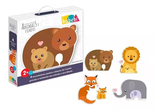 Kit 4 Quebra-Cabeça Infantil Para Presente 24 Peças Grandes em Promoção na  Americanas