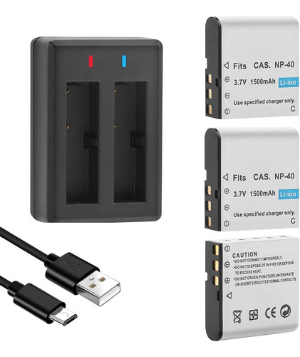` Baterías For Video Cámara Geekam Np-40 1500mah Con