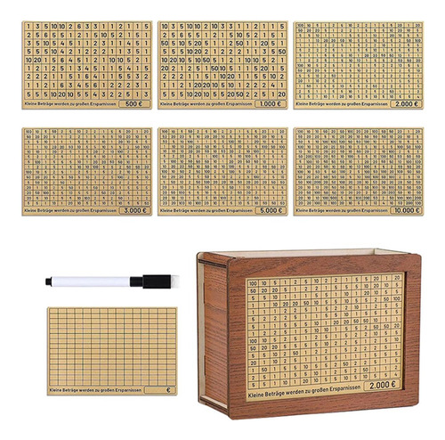 Hucha De Madera Con Contenedor De Dinero For Adultos Y