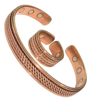 Comprar Set Pulsera + Anillo Magnético Vital De Cobre Puro