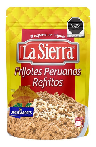 Frijoles Peruanos La Sierra Refritos En Bolsa 400 Gr