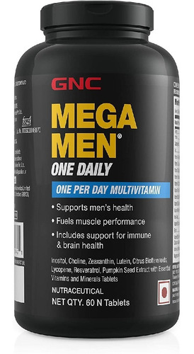 Multivitamínico Mega Men Diario Gnc 60 Tabletas