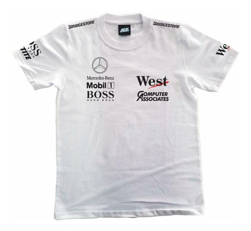 Remera Estampada F1 Mclaren Mercedes West Hakkinen Xxl