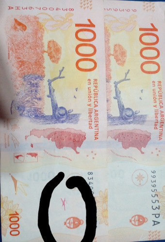 Billete De $ 1000 Con Falla En La Impresión 