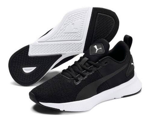 Tenis Puma Flyer Runner Jr. Negro/blanco - 192928-01