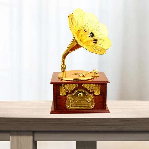 / Caja De Música De Gramófono Retro Forma De Fonógrafo