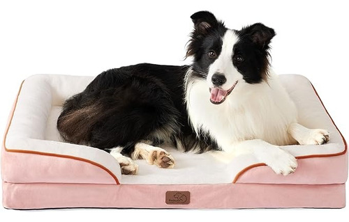 Cama Sillon Ortopedica Para Perros Grandes Color Rosado Diseño Colores