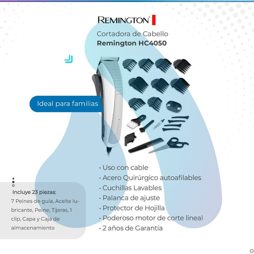 Imagen 2 de 8 de Cortadora De Pelo Remington Total Grooming Kit Hc4050