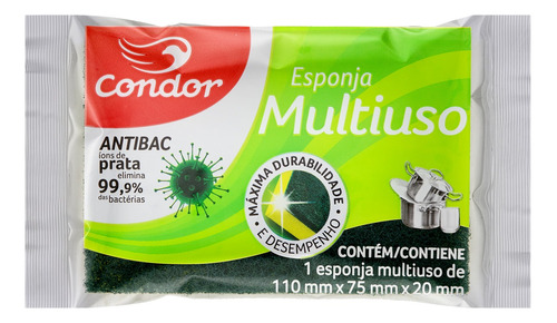 Esponja Condor Multiuso de agente antibacteriano e agente antiviral amarelo