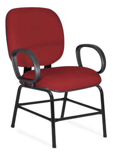 Cadeira Obeso Plus Size Fixa Cor Vermelho Material do estofamento Tecido