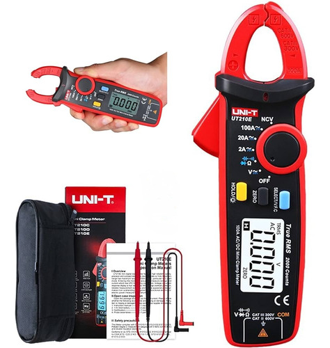 Uni-t® Ut210e® Amperimetro 1ma-100a Corriente Continua Tenaz