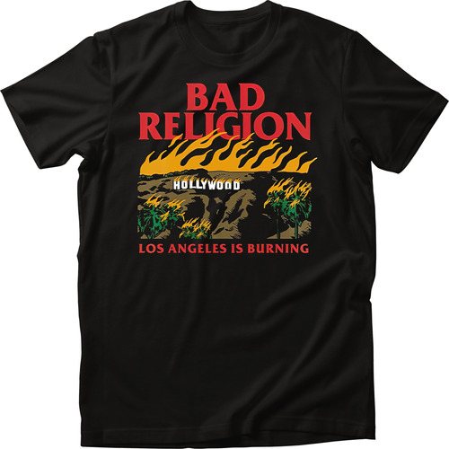 Playera Bad Religion Los Angeles Is Burning Hombre