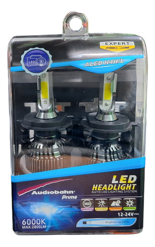 Par Juego Set De Focos Luz Led Audiobahn H/l H4 2800lm 24w