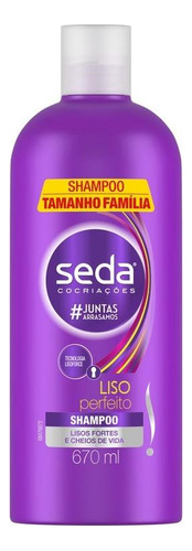Kit C/ 2 Shampoo Liso Perfeito Tamanho Familia 670ml Seda