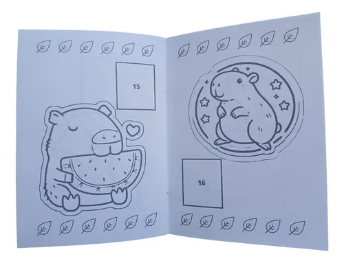 Libro Para Pintar Capibara Con Stickers