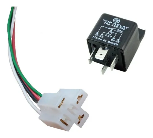 Relê Auxiliar Automotivo 4 Pinos Universal 12v 40a + Chicote Menor preço em Relê Auxiliar Automotivo 4 Pinos Universal 12v 40a + Chicote