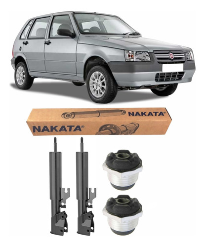 Kit 2 Amortecedor Traseiro Fiat Uno 93 94 95 96 Nakata + Kit